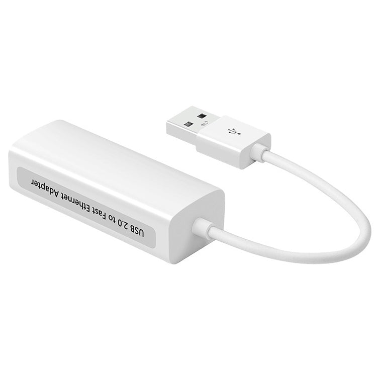 High Speed USB 2.0 Fast Ethernet Adapter(White) - Cable & Adapter by PMC Jewellery | Online Shopping South Africa | PMC Jewellery | Buy Now Pay Later Mobicred