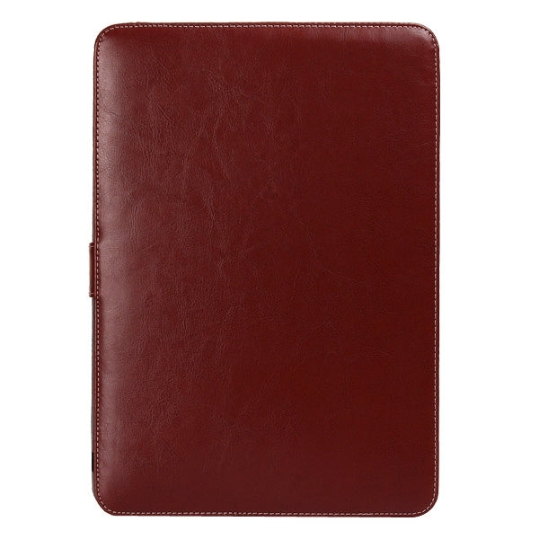 Notebook Leather Case with Snap Fastener for 13.3 inch MacBook Pro Retina(Brown) - MacBook Pro Cases by PMC TechLife | Online Shopping South Africa | PMC TechLife