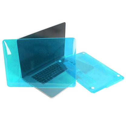 ENKAY for MacBook Pro Retina 15.4 inch (US Version) / A1398 4 in 1 Crystal Hard Shell Plastic Protective Case with Screen Protector & Keyboard Guard & Anti-dust Plugs(Blue) - MacBook Pro Cases by ENKAY | Online Shopping South Africa | PMC Jewellery | Buy Now Pay Later Mobicred