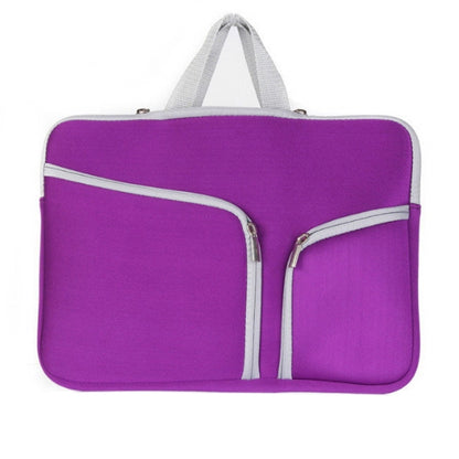 Double Pocket Zip Handbag Laptop Bag for Macbook Air 11.6 inch(Purple) - Protective Bags by PMC Jewellery | Online Shopping South Africa | PMC Jewellery | Buy Now Pay Later Mobicred