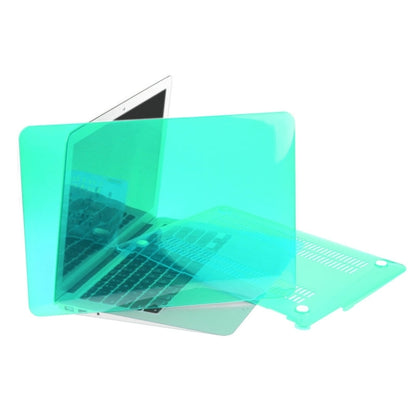 ENKAY for Macbook Air 11.6 inch (US Version) / A1370 / A1465 Hat-Prince 3 in 1 Crystal Hard Shell Plastic Protective Case with Keyboard Guard & Port Dust Plug(Green) - MacBook Air Cases by ENKAY | Online Shopping South Africa | PMC Jewellery | Buy Now Pay Later Mobicred