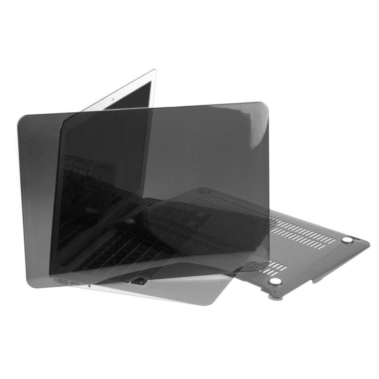 ENKAY for Macbook Air 13.3 inch (US Version) / A1369 / A1466 Hat-Prince 3 in 1 Crystal Hard Shell Plastic Protective Case with Keyboard Guard & Port Dust Plug(Black) - MacBook Air Cases by ENKAY | Online Shopping South Africa | PMC Jewellery | Buy Now Pay Later Mobicred