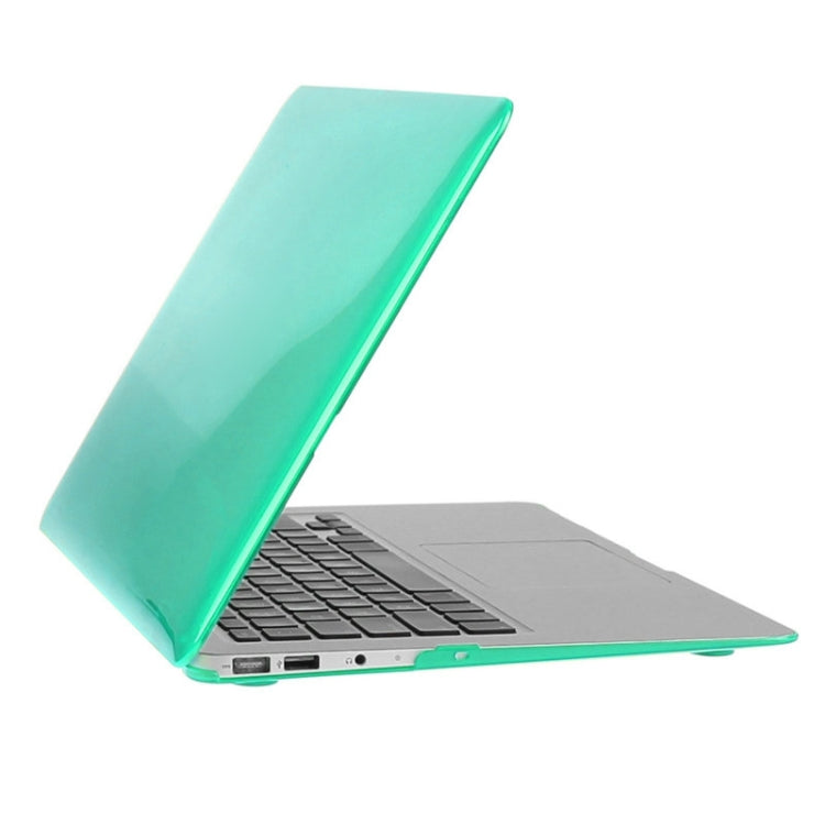 ENKAY for Macbook Air 13.3 inch (US Version) / A1369 / A1466 Hat-Prince 3 in 1 Crystal Hard Shell Plastic Protective Case with Keyboard Guard & Port Dust Plug(Green) - MacBook Air Cases by ENKAY | Online Shopping South Africa | PMC Jewellery | Buy Now Pay Later Mobicred