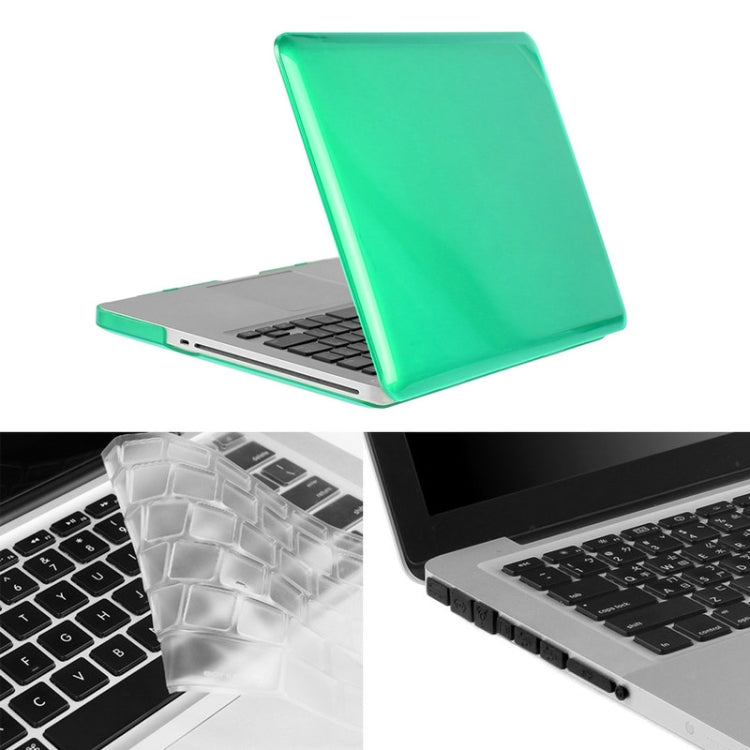 ENKAY for Macbook Pro 13.3 inch (US Version) / A1278 Hat-Prince 3 in 1 Crystal Hard Shell Plastic Protective Case with Keyboard Guard & Port Dust Plug(Green) - MacBook Pro Cases by ENKAY | Online Shopping South Africa | PMC Jewellery | Buy Now Pay Later Mobicred