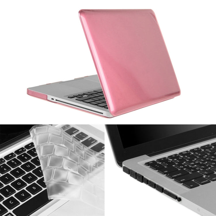 ENKAY for Macbook Pro 15.4 inch (US Version) / A1286 Hat-Prince 3 in 1 Crystal Hard Shell Plastic Protective Case with Keyboard Guard & Port Dust Plug(Pink) - MacBook Pro Cases by ENKAY | Online Shopping South Africa | PMC Jewellery | Buy Now Pay Later Mobicred