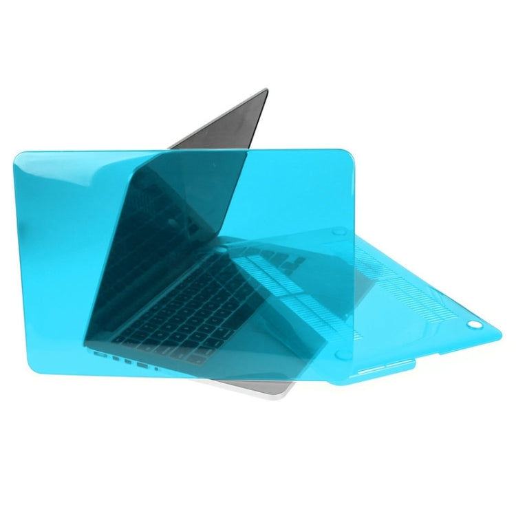 ENKAY for Macbook Pro Retina 15.4 inch (US Version) / A1398 Hat-Prince 3 in 1 Crystal Hard Shell Plastic Protective Case with Keyboard Guard & Port Dust Plug(Blue) - free shipping - PMC Jewellery - Order now!
