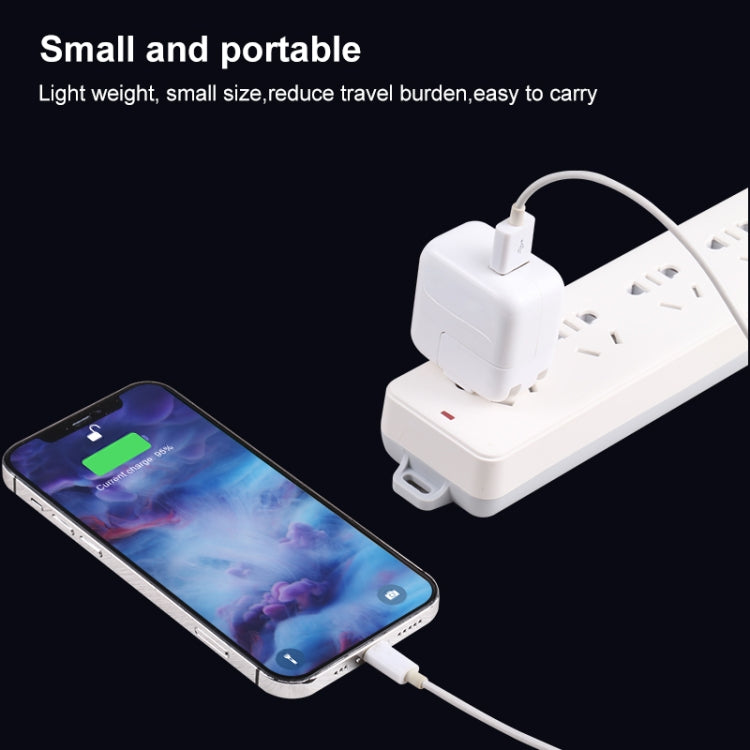 10W USB Charging Adapter with Foldable Plug, US Plug(White) - USB Charger by PMC Jewellery | Online Shopping South Africa | PMC Jewellery | Buy Now Pay Later Mobicred