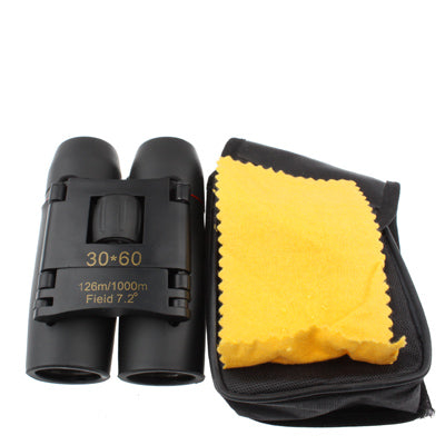 Mini Folded Field 7.2 Degree 126m / 1000m 30 x 60mm Red Multi-Coated Day Vision Outdoor Telescope Binoculars(Black) - Binoculars by PMC TechLife | Online Shopping South Africa | PMC TechLife | Buy Now Pay Later Mobicred