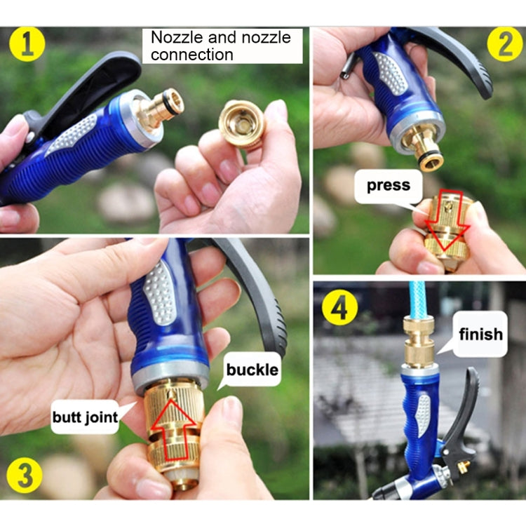 KANEED High Pressure Water Hose Nozzle Copper Water Gun Head for Home Car Washing(Blue) - Car Washer & Accessories by KANEED | Online Shopping South Africa | PMC TechLife | Buy Now Pay Later Mobicred