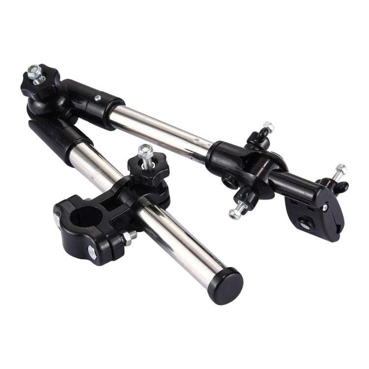 Universal Foldable Adjustable Stainless Steel Cycling Umbrella Bracket Holder Angle Adjustable Mount Stand for Bike Motorcycle(Black) - Holders by PMC TechLife | Online Shopping South Africa | PMC TechLife