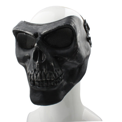 High Intensity Terrifying Evil Facepiece Skeleton Anti BB Bomb Face Mask with Elastic Bands(Black) - Halloween Masks by PMC Jewellery | Online Shopping South Africa | PMC Jewellery | Buy Now Pay Later Mobicred