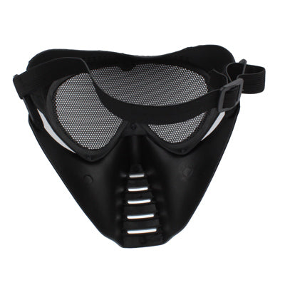 Plastic Full Face Guard Mask with Mesh Goggles for Outdoor Survival Airsoft Paintball Games(Black) - Halloween Masks by PMC Jewellery | Online Shopping South Africa | PMC Jewellery | Buy Now Pay Later Mobicred