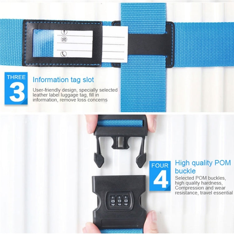 Luggage Strap Cross Belt Adjustable Packing Band Belt Strap with Password Lock for Luggage Travel Suitcase - Tapes & Ropes by PMC Jewellery | Online Shopping South Africa | PMC Jewellery | Buy Now Pay Later Mobicred