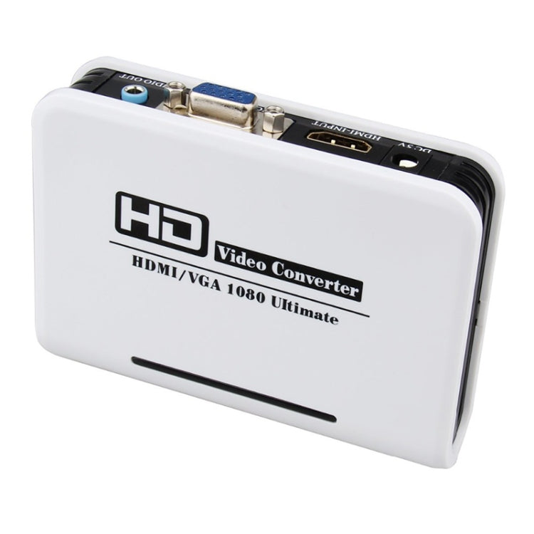 1080P HDMI to VGA adapter Digital to Analog Video Audio Converter Cable for Xbox 360 PS3 PS4 PC Laptop TV Box Projector(White) - Converter by PMC Jewellery | Online Shopping South Africa | PMC Jewellery | Buy Now Pay Later Mobicred