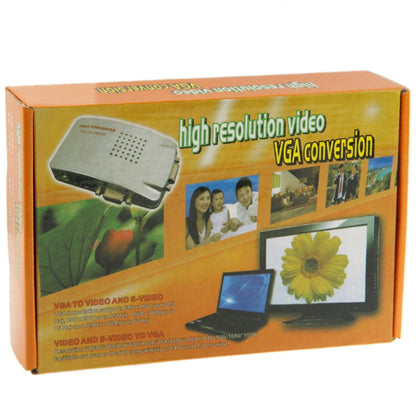 High Resolution VGA Video Conversion VGA to Video S-Video / PC to TV (VGA to AV ) Converter Box - Cable by PMC Jewellery | Online Shopping South Africa | PMC Jewellery | Buy Now Pay Later Mobicred