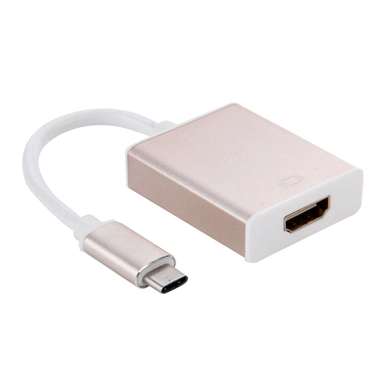 10cm USB-C / Type-C 3.1 to HDMI Adapter Cable, For Galaxy S8 & S8 + / LG G6 / Huawei P10 & P10 Plus / Xiaomi Mi6 & Max 2 and other Smartphones(Gold) - Cable & Adapters by PMC TechLife | Online Shopping South Africa | PMC TechLife | Buy Now Pay Later Mobicred