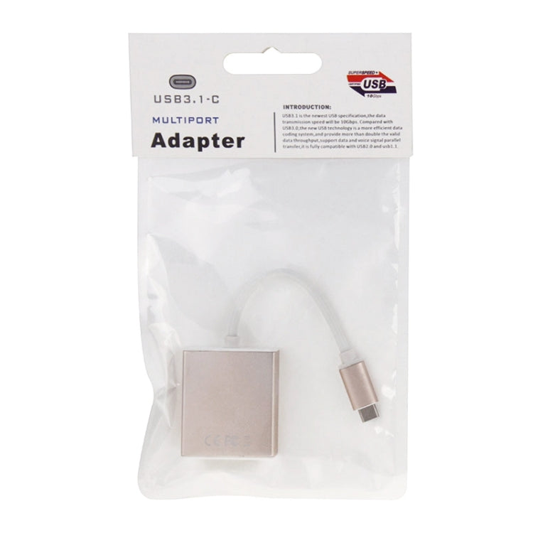 10cm USB-C / Type-C 3.1 to HDMI Adapter Cable, For Galaxy S8 & S8 + / LG G6 / Huawei P10 & P10 Plus / Xiaomi Mi6 & Max 2 and other Smartphones(Gold) - Cable & Adapters by PMC TechLife | Online Shopping South Africa | PMC TechLife | Buy Now Pay Later Mobicred