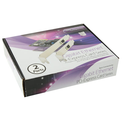 PCI-Express Dual Gigabit Ethernet Controller Card Adapter 2 Port RJ45 10/100/1000 BASE-T (IO-PCE8111-2GLAN) - Add-on Cards by PMC Jewellery | Online Shopping South Africa | PMC Jewellery