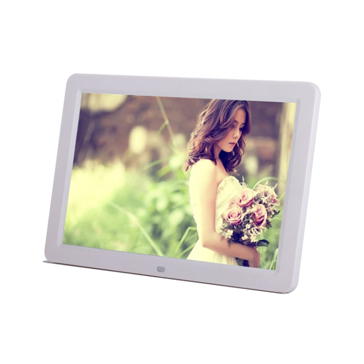 12.0 Inch LED Display Multi-media Digital Photo Frame with Holder / Music & Movie Player / Remote Control Function, Support USB / SD, Built in Stereo Speaker(White) - 11 inch Below by PMC TechLife | Online Shopping South Africa | PMC TechLife | Buy Now Pay Later Mobicred