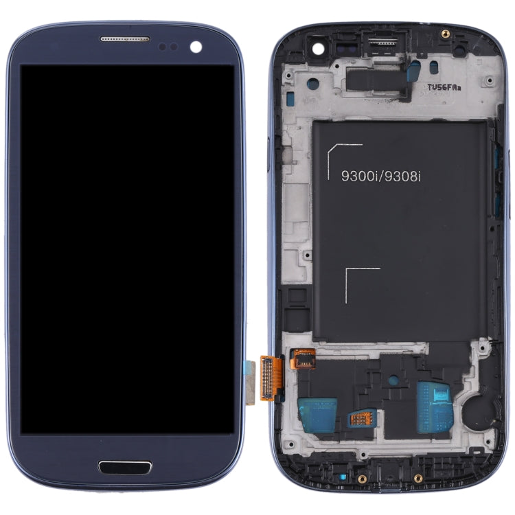 Original Super AMOLED LCD Screen for Samsung Galaxy SIII / i9300 Digitizer Full Assembly with Frame (Blue) - free shipping - PMc TechLife - Order now!