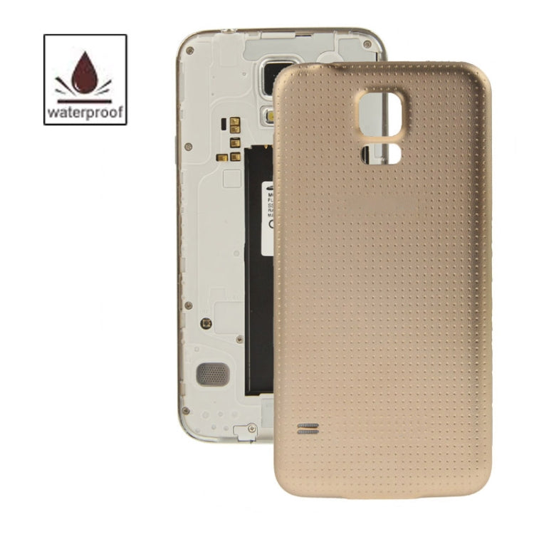For Galaxy S5 / G900 High Quality Plastic Material  Battery Housing Door Cover with Waterproof Function (Gold) - free shipping - PMc TechLife - Order now!