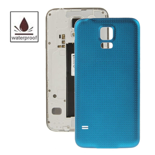 For Galaxy S5 / G900 Original Plastic Material Battery Housing Door Cover with Waterproof Function (Blue) - Back Cover by PMC Jewellery | Online Shopping South Africa | PMC Jewellery | Buy Now Pay Later Mobicred