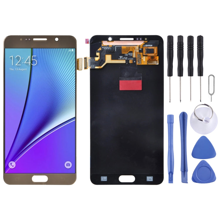 5.7 inch  Original LCD Screen and Digitizer Full Assembly for Galaxy Note 5 / N9200, N920I, N920G, N920G/DS, N920T, N920A(Gold) - free shipping - PMc TechLife - Order now!