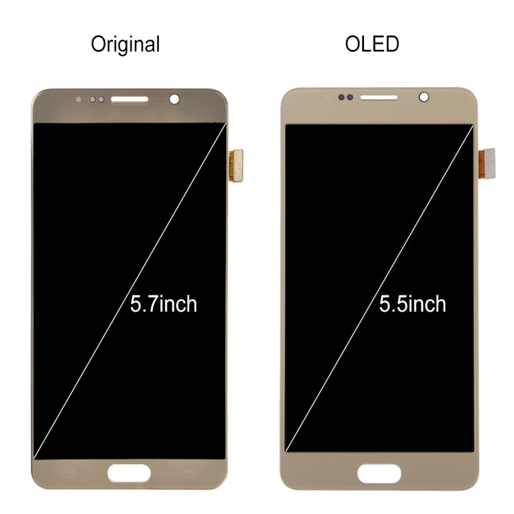 5.7 inch  Original LCD Screen and Digitizer Full Assembly for Galaxy Note 5 / N9200, N920I, N920G, N920G/DS, N920T, N920A(Gold) - free shipping - PMc TechLife - Order now!