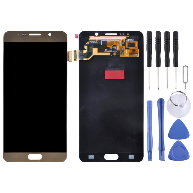 5.7 inch  Original LCD Screen and Digitizer Full Assembly for Galaxy Note 5 / N9200, N920I, N920G, N920G/DS, N920T, N920A(Gold) - free shipping - PMc TechLife - Order now!
