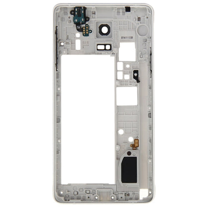 For Galaxy Note 4 / N910F Middle Frame Bezel Back Plate Housing Camera Lens Panel  (White) - Frame Bezel Plate by PMC Jewellery | Online Shopping South Africa | PMC Jewellery | Buy Now Pay Later Mobicred