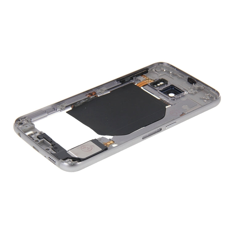 For Galaxy S6 / G920F Back Plate Housing Camera Lens Panel  with Side Keys and Speaker Ringer Buzzer (Grey) - Frame Bezel Plate by PMC Jewellery | Online Shopping South Africa | PMC Jewellery | Buy Now Pay Later Mobicred