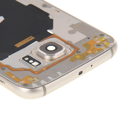 For Galaxy S6 / G920F Back Plate Housing Camera Lens Panel  with Side Keys and Speaker Ringer Buzzer (Gold) - Frame Bezel Plate by PMC Jewellery | Online Shopping South Africa | PMC Jewellery | Buy Now Pay Later Mobicred
