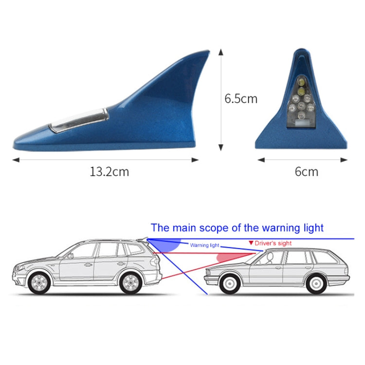 Solar Shark Fin High-positioned Alarm Light(Black) - Warning Lights by PMC TechLife | Online Shopping South Africa | PMC TechLife | Buy Now Pay Later Mobicred