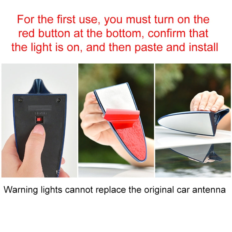 Solar Shark Fin High-positioned Alarm Light(Grey) - Warning Lights by PMC Jewellery | Online Shopping South Africa | PMC Jewellery | Buy Now Pay Later Mobicred