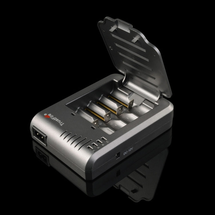 TR-003P4 TrustFire 1x4 Universal Cylindrical Li-ion Battery Charger for 10430/ 10440/ 14500/ 16340/ 17670/ 18500 - Charger & Converter by PMC TechLife | Online Shopping South Africa | PMC TechLife | Buy Now Pay Later Mobicred