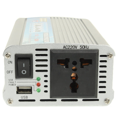500W DC 12V to AC 220V Car Power Inverter with USB Port(Silver) - Others by PMC TechLife | Online Shopping South Africa | PMC TechLife | Buy Now Pay Later Mobicred