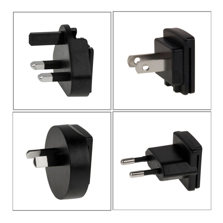 4 in 1 EU Plug + US Plug + UK Plug + AU Plug AC 100-240V to DC 12V 3A Power Adapter, Tips: 5.5 x 2.1mm, Cable Length: about 1.2m(Black) - AC Adapers by PMC Jewellery | Online Shopping South Africa | PMC Jewellery | Buy Now Pay Later Mobicred