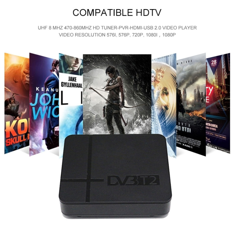 Mini Terrestrial Receiver HD DVB-T2 Set Top Box, Support USB / HDMI / MPEG4 /H.264(UK Plug) - DVB-T & Analog Solutions by PMC TechLife | Online Shopping South Africa | PMC TechLife | Buy Now Pay Later Mobicred