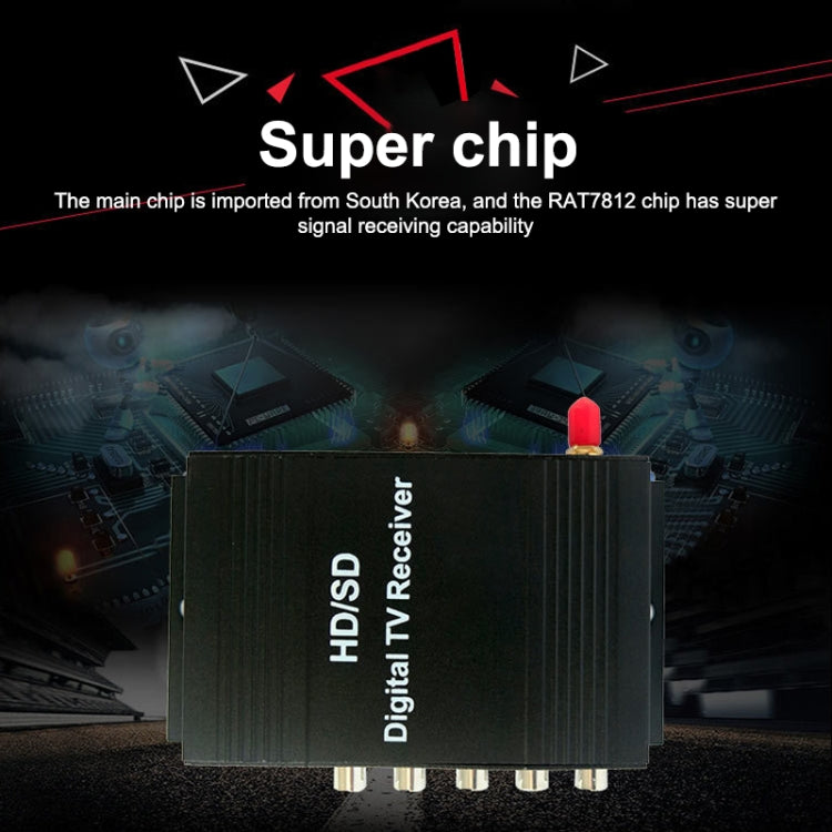High Speed ISDB-T Mobile Digital Car TV Receiver, Suit for Brazil / Peru / Chile etc. South America Market(Black) - DVB-T & Analog Solutions by PMC TechLife | Online Shopping South Africa | PMC TechLife | Buy Now Pay Later Mobicred
