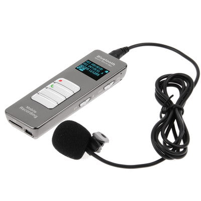 Digital Voice Recorder MP3 Player with 4GB Memory, Support Mobile Bluetooth recording, Mobile Phone Answering & Redialing, Telephone recording, TF Card, Timer recording, Built in rechargeable Lithium-ion battery (188)(Grey) - Other Style by PMC Jewellery | Online Shopping South Africa | PMC Jewellery | Buy Now Pay Later Mobicred