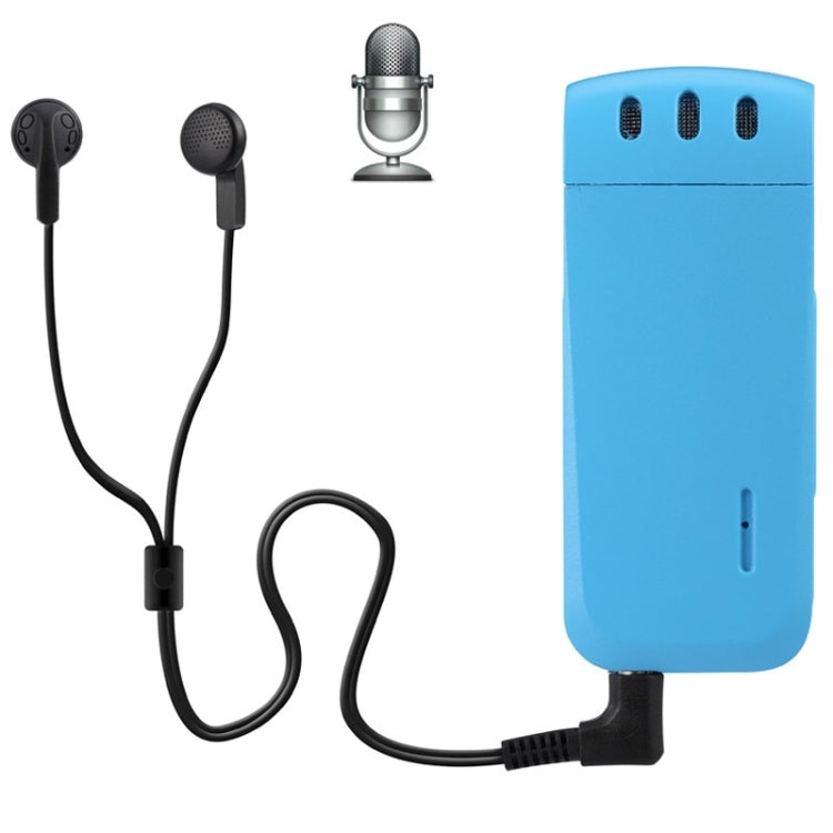 WR-16 Mini Professional 16GB Digital Voice Recorder with Belt Clip, Support WAV Recording Format(Blue) - Other Style by PMC Jewellery | Online Shopping South Africa | PMC Jewellery | Buy Now Pay Later Mobicred