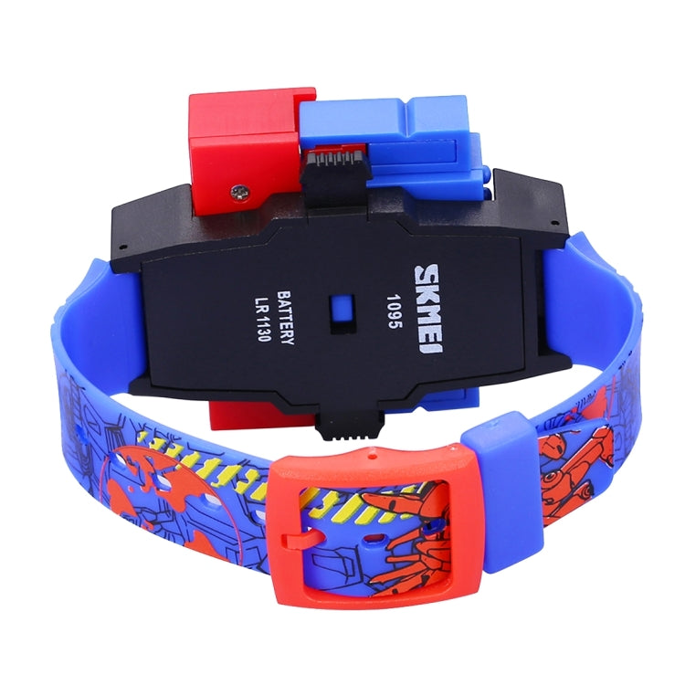 SKMEI Transformation Toy Shape Changing Removable Dial Digital Movement Children Watch with PU Plastic Cement Band(Red) - free shipping - PMC TechLife - Order now!