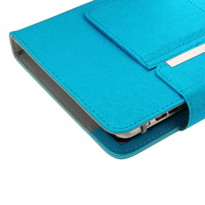 Universal Leather Tablet Case with Separable Bluetooth Keyboard and Holder for 7 inch Tablet PC(Blue) - Universal Keyboard by PMC Jewellery | Online Shopping South Africa | PMC Jewellery