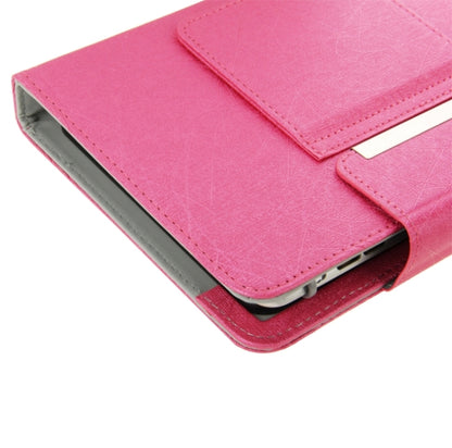 Universal Leather Tablet Case with Separable Bluetooth Keyboard and Holder for 7 inch Tablet PC(Magenta) - Universal Keyboard by PMC Jewellery | Online Shopping South Africa | PMC Jewellery