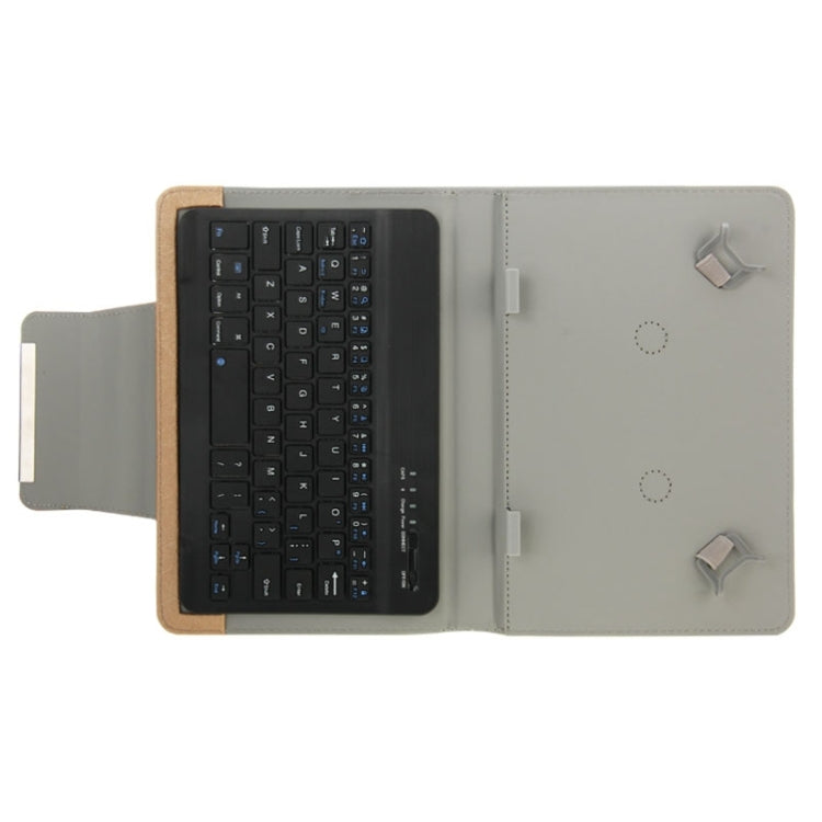 Universal Leather Tablet Case with Separable Bluetooth Keyboard and Holder for 7 inch Tablet PC(Brown) - Universal Keyboard by PMC Jewellery | Online Shopping South Africa | PMC Jewellery