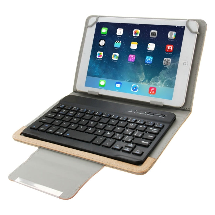 Universal Leather Tablet Case with Separable Bluetooth Keyboard and Holder for 10.1 inch Tablet PC(Brown) - Universal Keyboard by PMC Jewellery | Online Shopping South Africa | PMC Jewellery