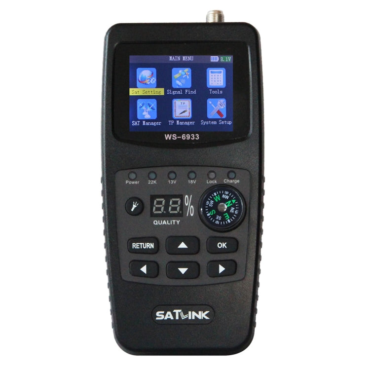 SATLINK WS6933 Portable Digital Satellite Finder Meter, 2.1 inch LCD Colour Screen, DVB-S2/S Signal Pointer(EU Plug) - Satellite Finder by PMC TechLife | Online Shopping South Africa | PMC TechLife | Buy Now Pay Later Mobicred