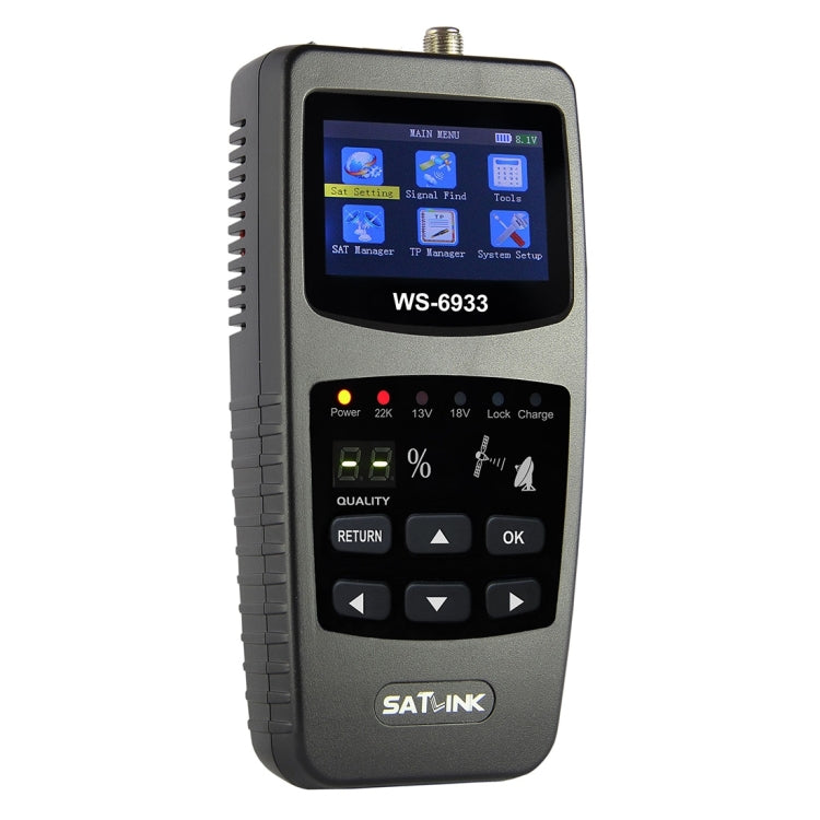 SATLINK WS6933 Portable Digital Satellite Finder Meter, 2.1 inch LCD Colour Screen, DVB-S2/S Signal Pointer(UK Plug) - Satellite Finder by PMC TechLife | Online Shopping South Africa | PMC TechLife | Buy Now Pay Later Mobicred
