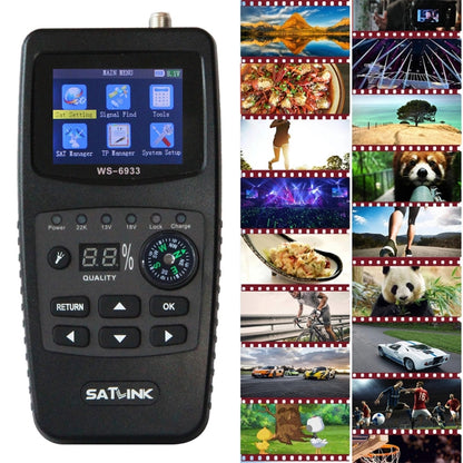 SATLINK WS6933 Portable Digital Satellite Finder Meter, 2.1 inch LCD Colour Screen, DVB-S2/S Signal Pointer(EU Plug) - Satellite Finder by PMC Jewellery | Online Shopping South Africa | PMC Jewellery | Buy Now Pay Later Mobicred