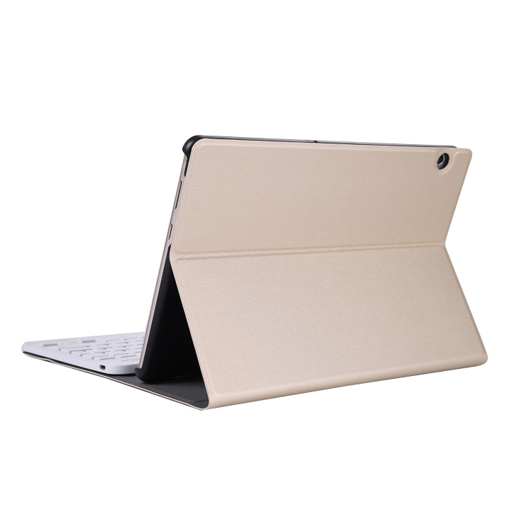ABS Ultra-thin Split Bluetooth Keyboard Tablet Case for Huawei Honor 5 / T5 10.1 inch, with Bracket Function(Gold) - Huawei Keyboard by PMC TechLife | Online Shopping South Africa | PMC TechLife